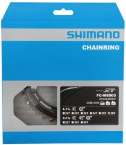 Shimano Plateau XT FC-M8000 2 Vitesses 38 Dents (BD) -Vélos Promotion Boutique Shimano XT 2 fach Kettenblatt FC M8000 38 Zahne BD Y1RL98090 c